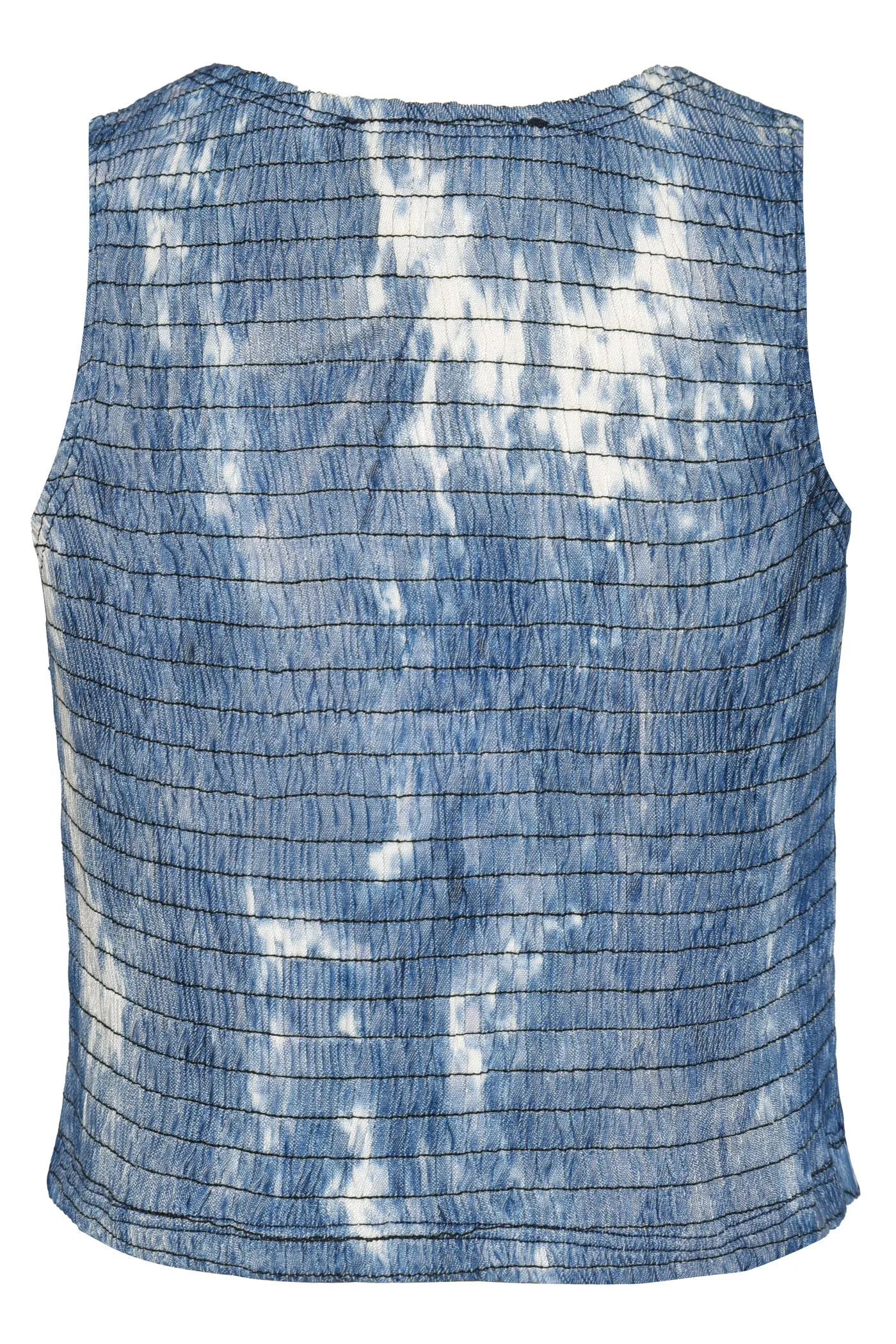 2 Pc Blue Multi Embroidered Mini Skirt Set