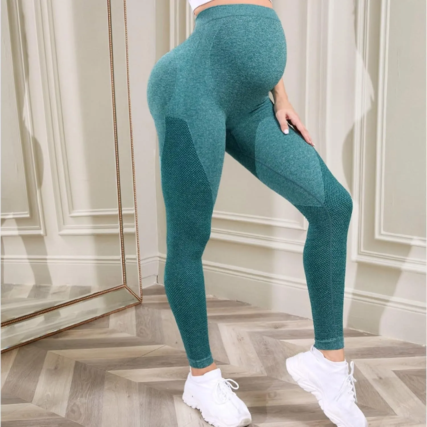 ADHOWBEW Leggings for Women Workout Tummy Control Athletic Plus Size Workout High Waisted Stretch Joggers