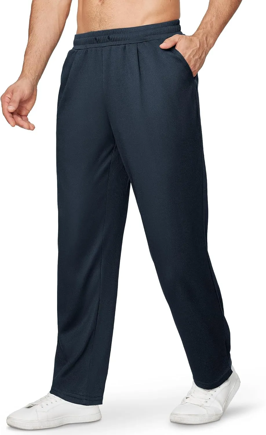 Alimens & Gentle Mens Sweatpants Casual Open Bottom Sweat Pants for Men Drawstring Workout Pants with Pockets
