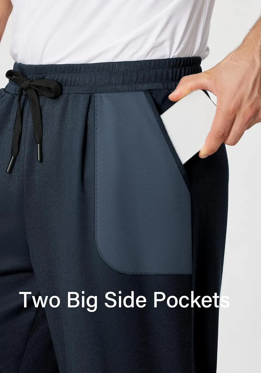 Alimens & Gentle Mens Sweatpants Casual Open Bottom Sweat Pants for Men Drawstring Workout Pants with Pockets