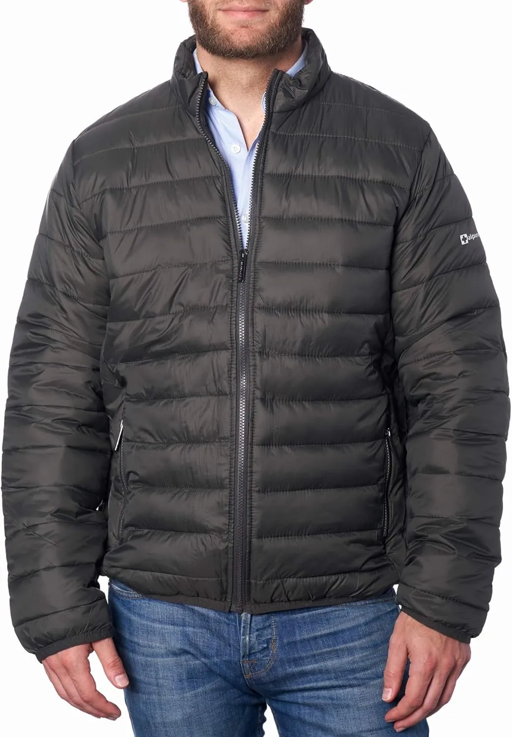 Alpine Swiss Niko Mens Puffer Jacket | Insulated Lightweight Down Alternative Coat | Packable, Water Resistant & Warm