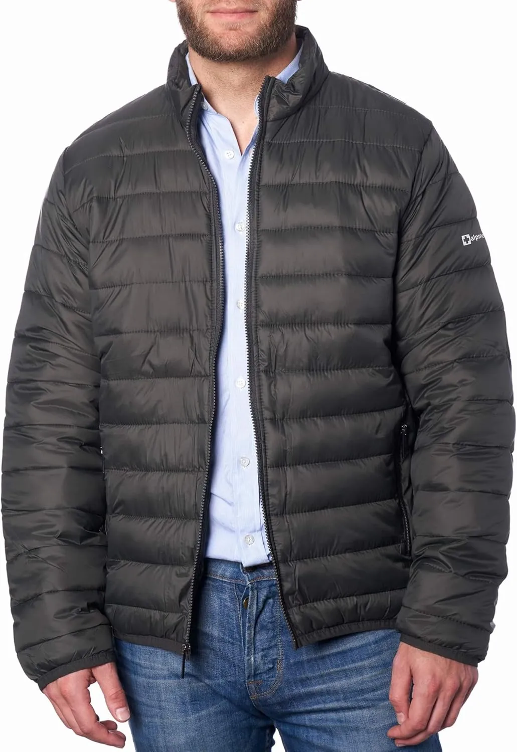Alpine Swiss Niko Mens Puffer Jacket | Insulated Lightweight Down Alternative Coat | Packable, Water Resistant & Warm