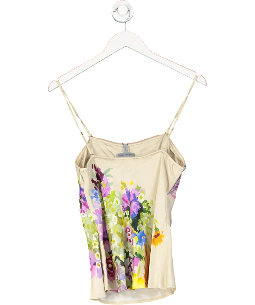 Anthropologie Beige Floral Cami Top UK M