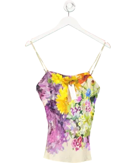 Anthropologie Beige Floral Cami Top UK M