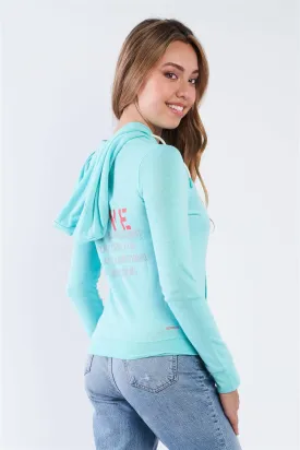Aruba Casual Long Sleeve "Love" Zip Up Hoodie