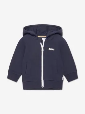 BOSS Baby Boys Zip Up Hoodie In Navy