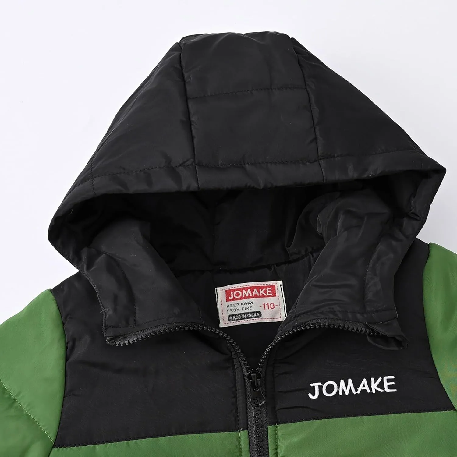Boys Down Jacket Hood Thick Warm Winter Coat Parka Padded Color Block Outerwear Puffer Water-esistant Jacket