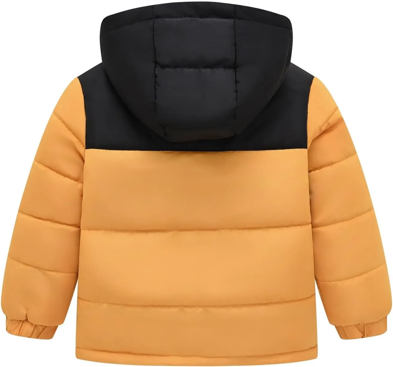 Boys Down Jacket Hood Thick Warm Winter Coat Parka Padded Color Block Outerwear Puffer Water-esistant Jacket