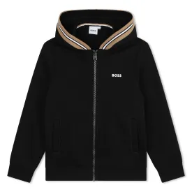 Boys Striped Zip Up Hoodie