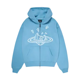 Broken Planet Zip Up Hoodie 'Light Blue'