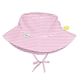 Bucket Sun Protection Hat-Light Pink Pinstripe