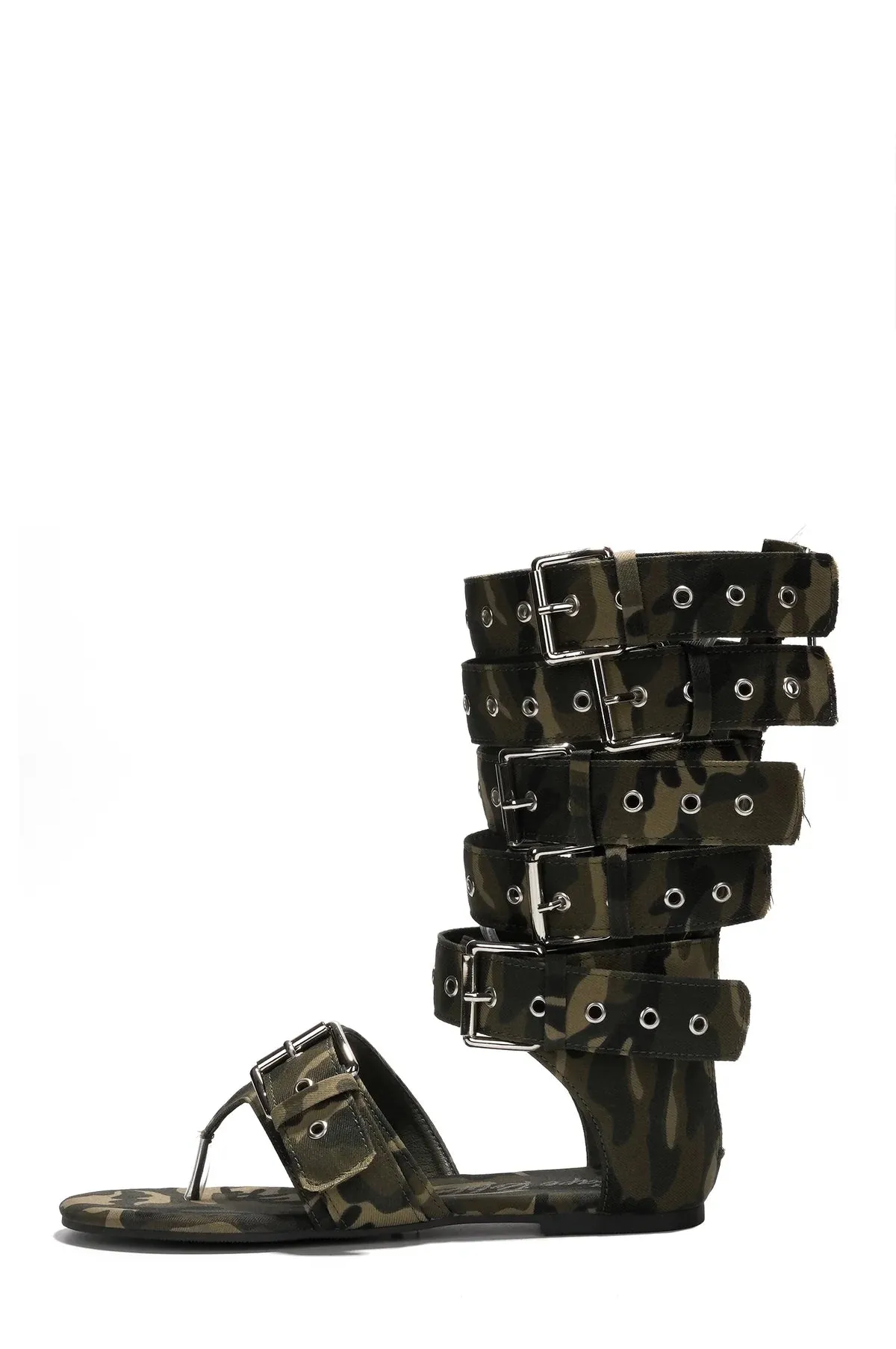 Camouflage Buckled Trendy Sandal