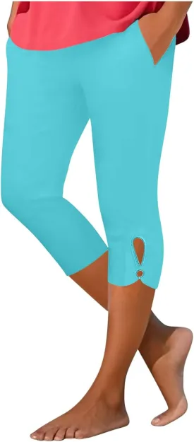 Capri Leggings for Women with Pockets Stretchy Soft High Waisted Yoga Pants Workout Exercise Hiking Capri Pants 2025