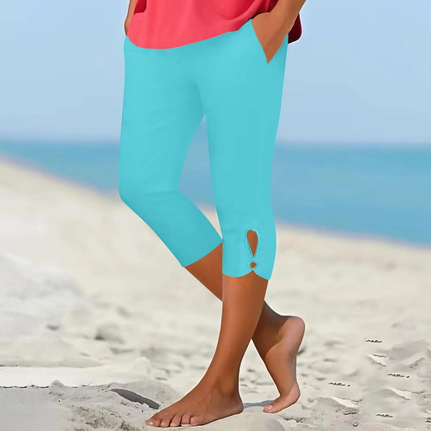 Capri Leggings for Women with Pockets Stretchy Soft High Waisted Yoga Pants Workout Exercise Hiking Capri Pants 2025