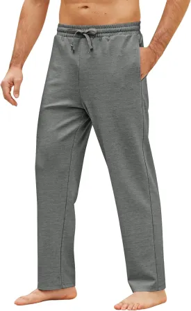 COOFANDY Men's Yoga Pants Casual Elastic Waist Drawstring Jogger Sweatpants Open Bottom Lounge Pants