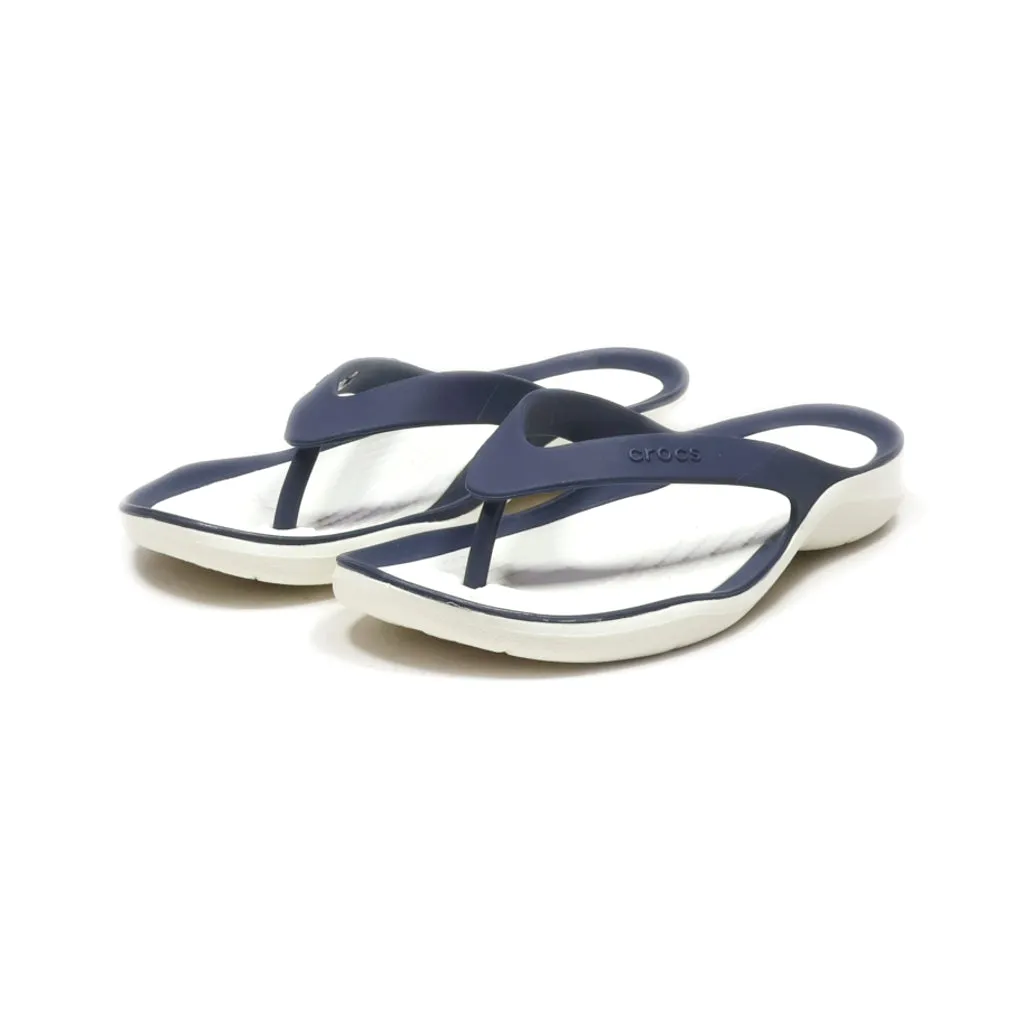 Crocs Swiftwater Flip Flops Rubber Blue Colour For Women