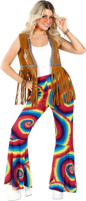 fun shack Hippie Costume Pants for Women, 70s Bell Bottoms, Retro Hippie Outfit, Festival Wear, Boho Style
