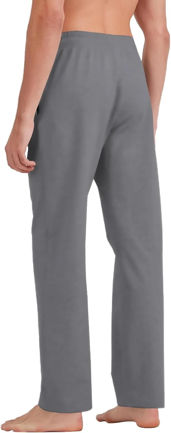 Idtswch 30/32/34/36/38/40 Long Inseam Mens Tall Sweatpants Open Bottom Joggers Athletic Yoga Pants with Pockets