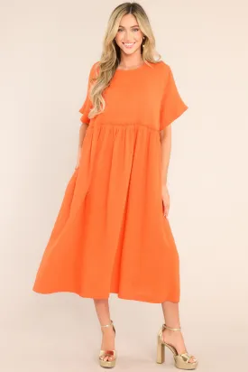 It Was Kismet Flame Midi Dress