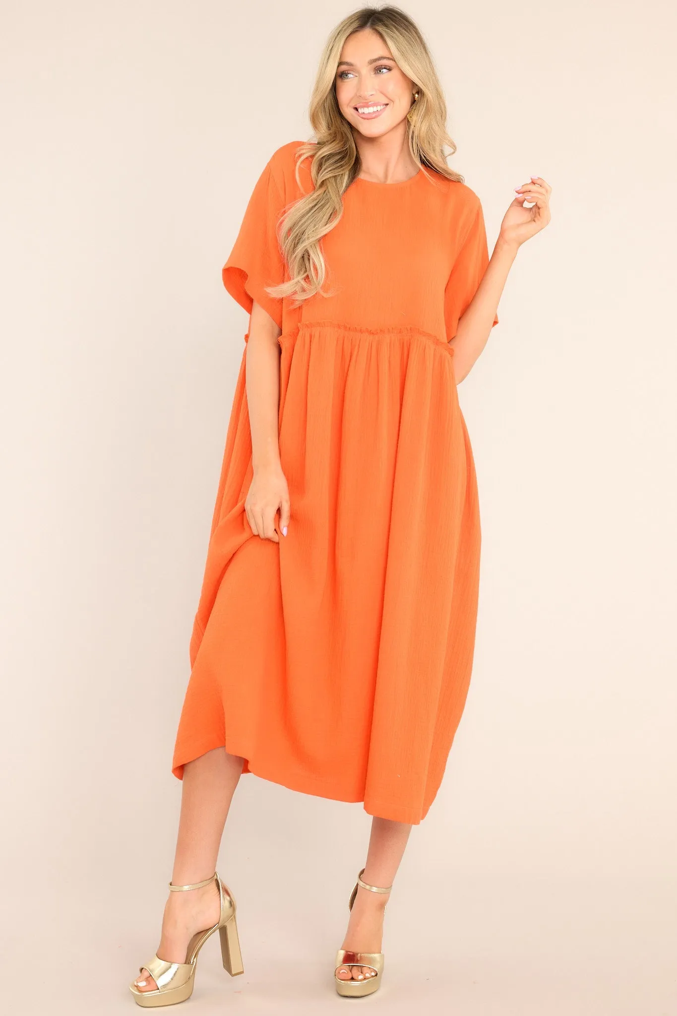 It Was Kismet Flame Midi Dress