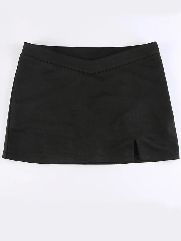 Joskaa Lined Detail Split Cargo Mini Skirt