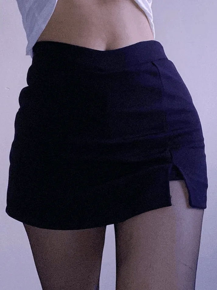 Joskaa Lined Detail Split Cargo Mini Skirt