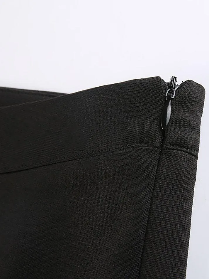 Joskaa Lined Detail Split Cargo Mini Skirt