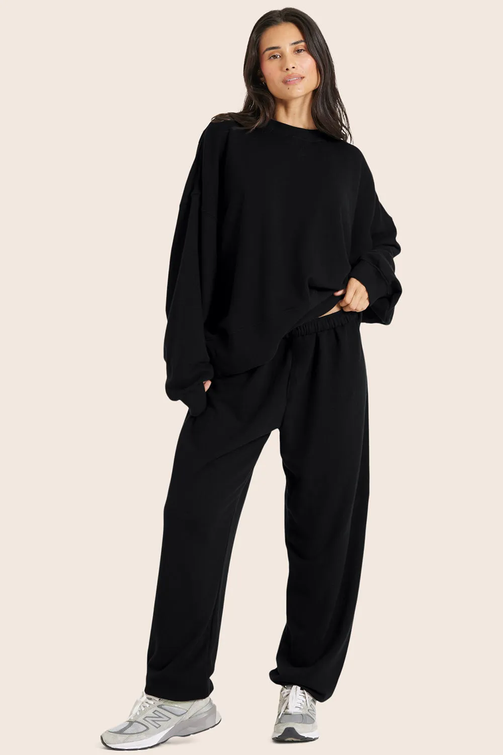 LIGHTWEIGHT SWEATS CLASSIC OLD SCHOOL SWEATPANTS - ONYX