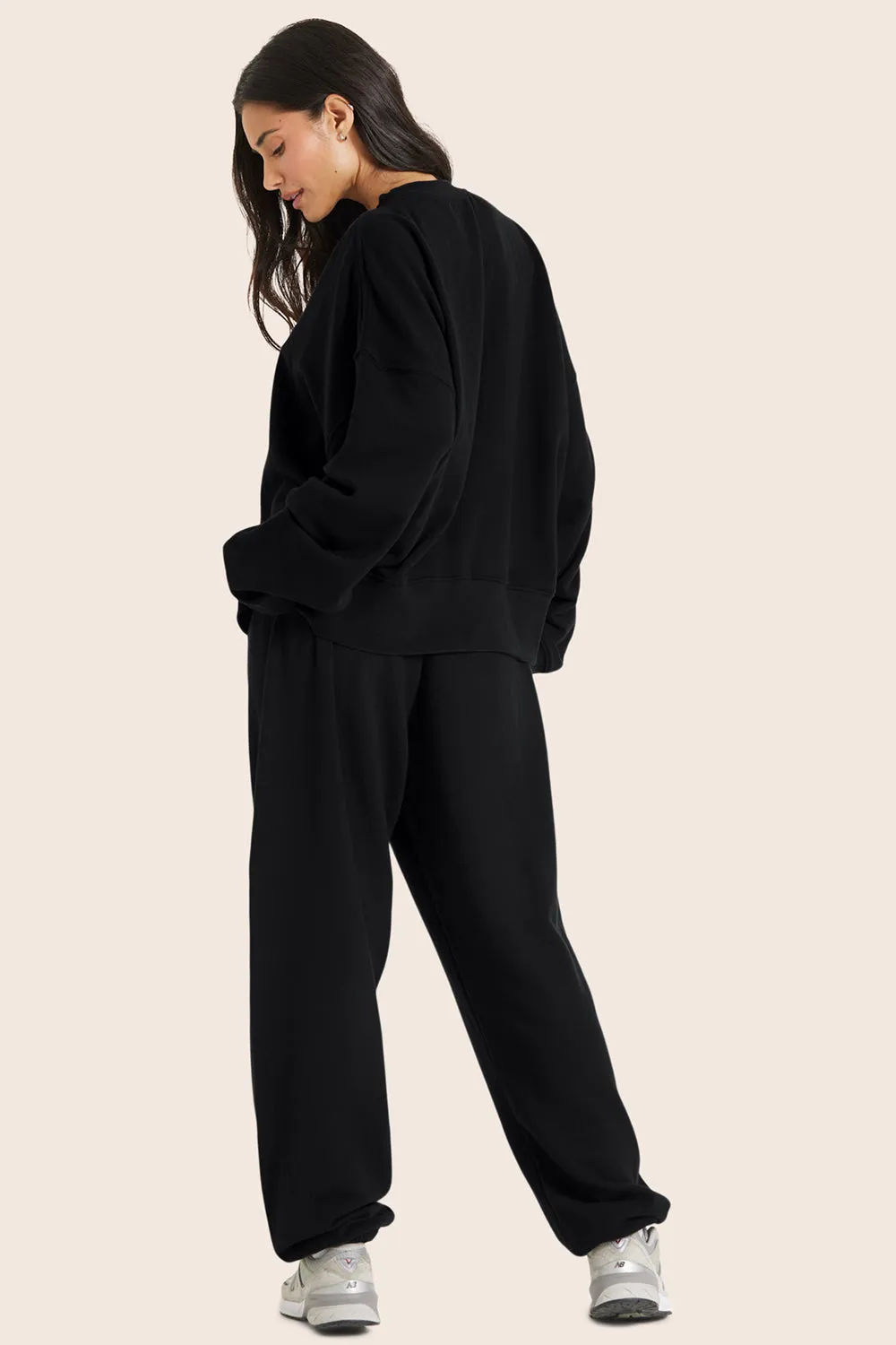 LIGHTWEIGHT SWEATS CLASSIC OLD SCHOOL SWEATPANTS - ONYX