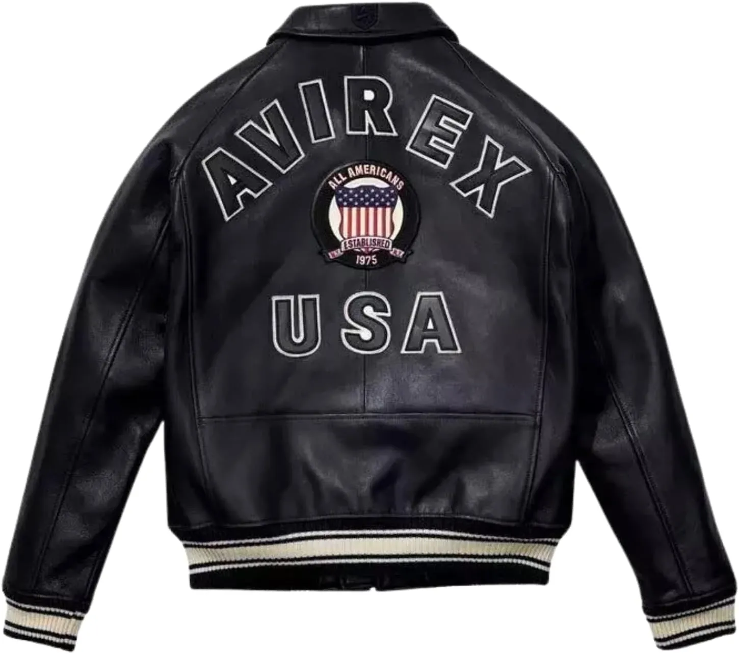 Men pilot Shirt Style Avirex real leather jacket|iconic Air force flying bomber jacket for Men(replica)