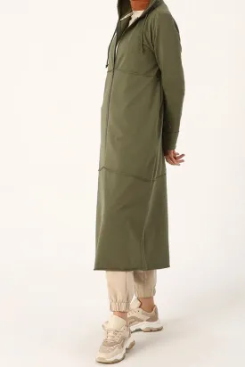 Midi Length Zip-up Hoodie