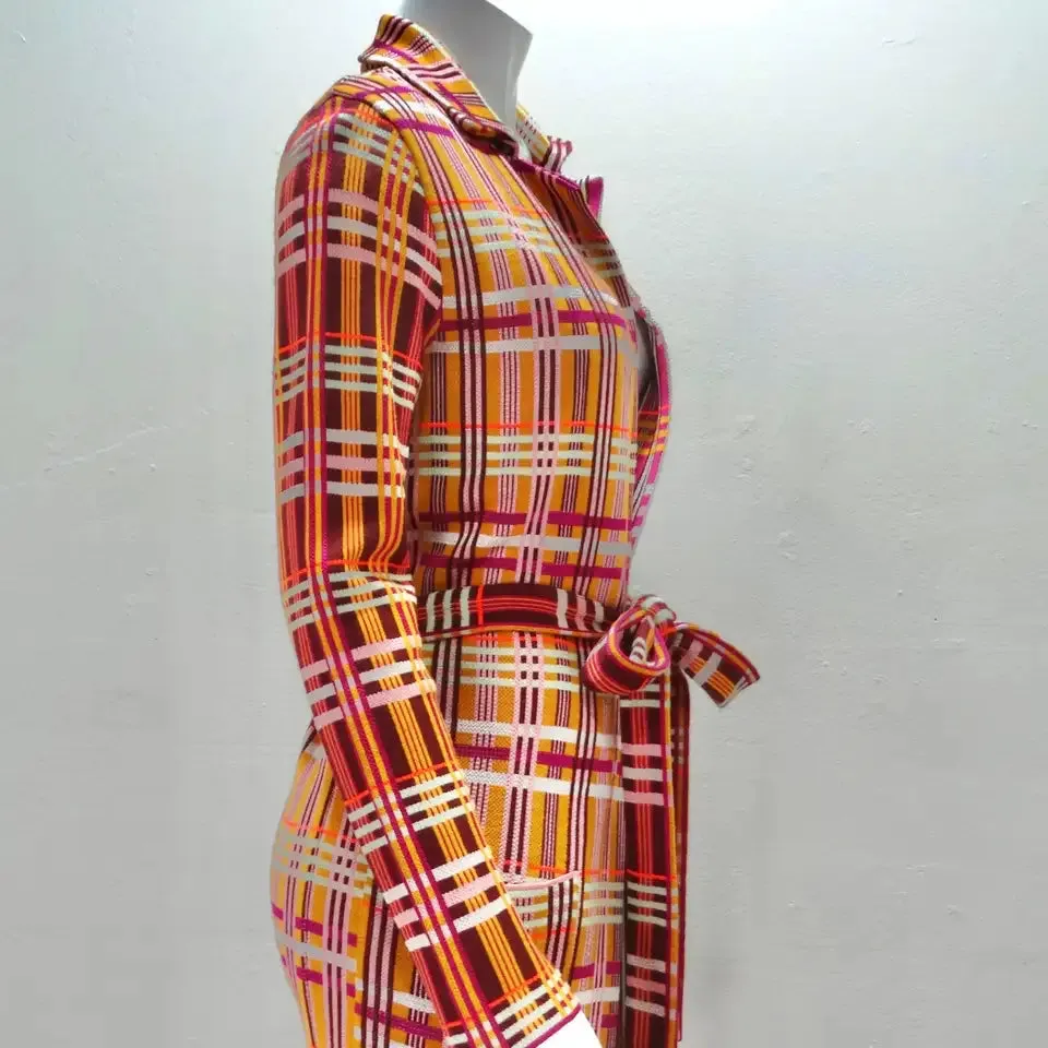 Missoni Plaid Wrap Coat