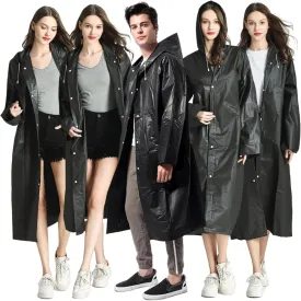 Rain Ponchos for Adults Reusable, 2 Pack Raincoat for Women Men, Waterproof Rain Coat Gear with Hood Drawstring