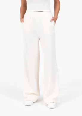 Rib Knit Lounge Palazzo Pant Oatmeal FINAL SALE