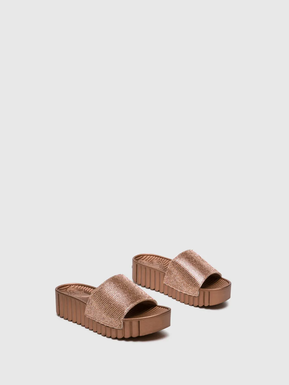SandyBrown Appliqués Flip-Flops