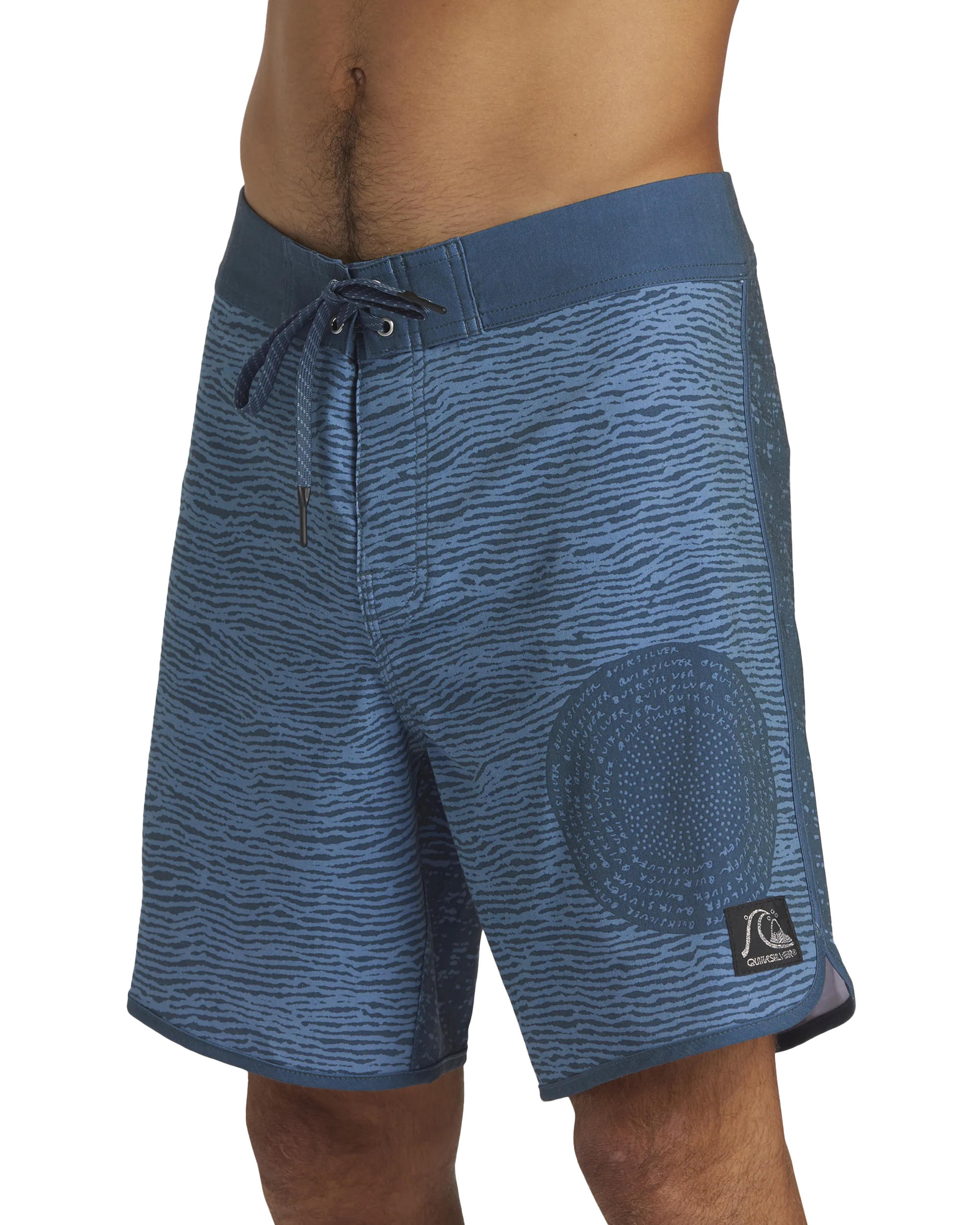 Scallop Blank Canvas Boardshorts in Midnight Navy