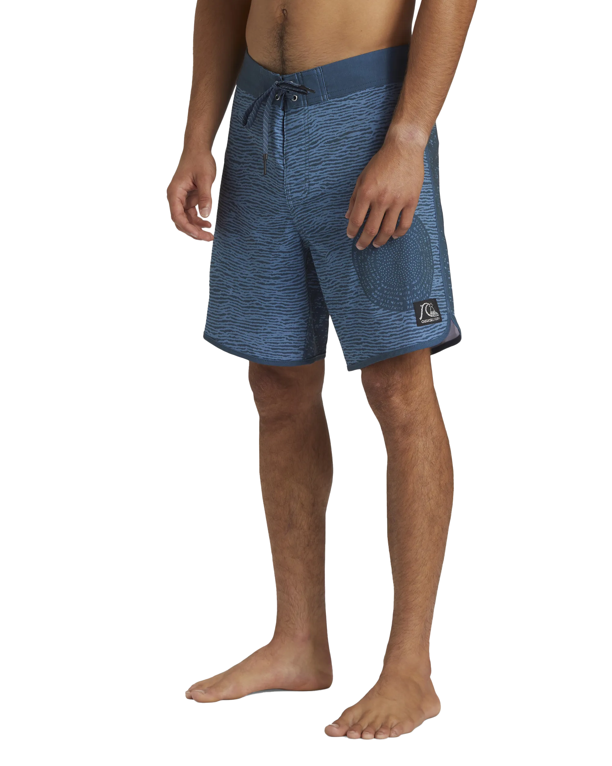 Scallop Blank Canvas Boardshorts in Midnight Navy
