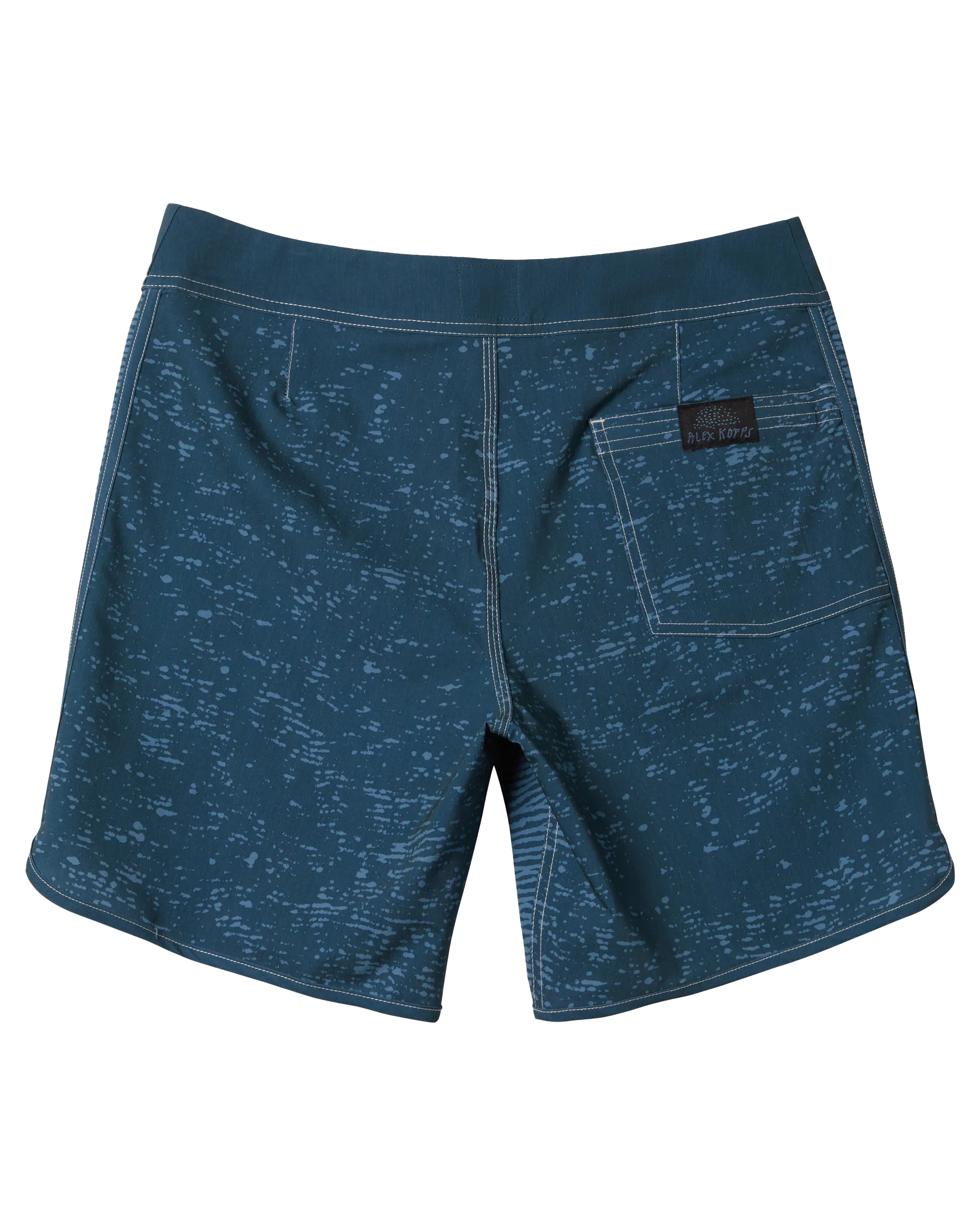 Scallop Blank Canvas Boardshorts in Midnight Navy