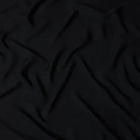 Solid Black Cupro Bemberg Fabric, 140 cm Wide, Made in Japan-D21008
