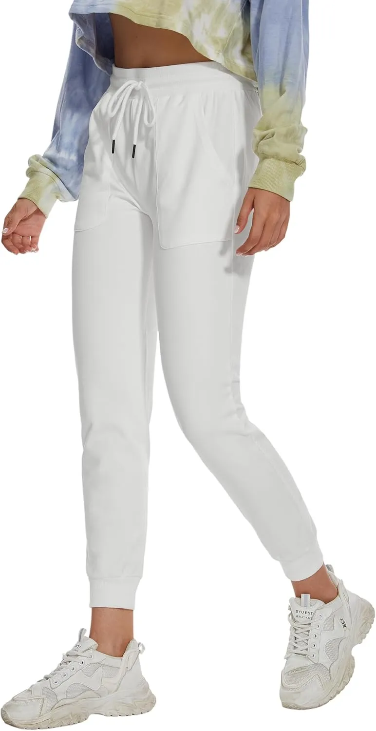 SPECIALMAGIC Women's Cotton Sweatpants with Pockets Athletic Drawstring Joggers Casual Sweat Pants