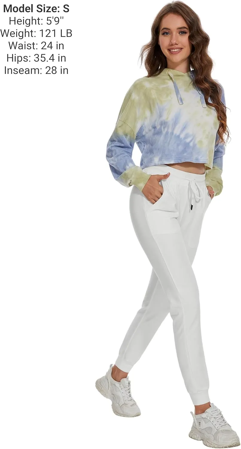 SPECIALMAGIC Women's Cotton Sweatpants with Pockets Athletic Drawstring Joggers Casual Sweat Pants