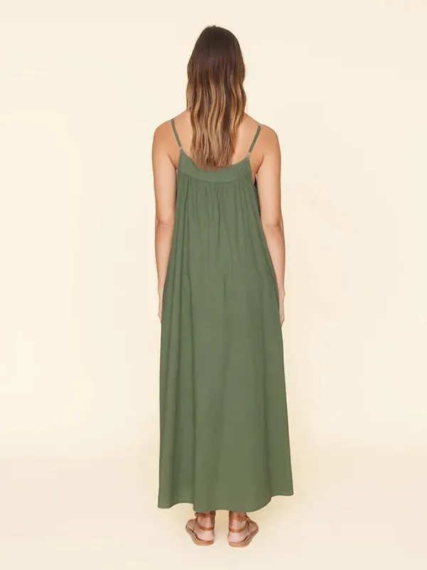 Tenley Dress in Green Army