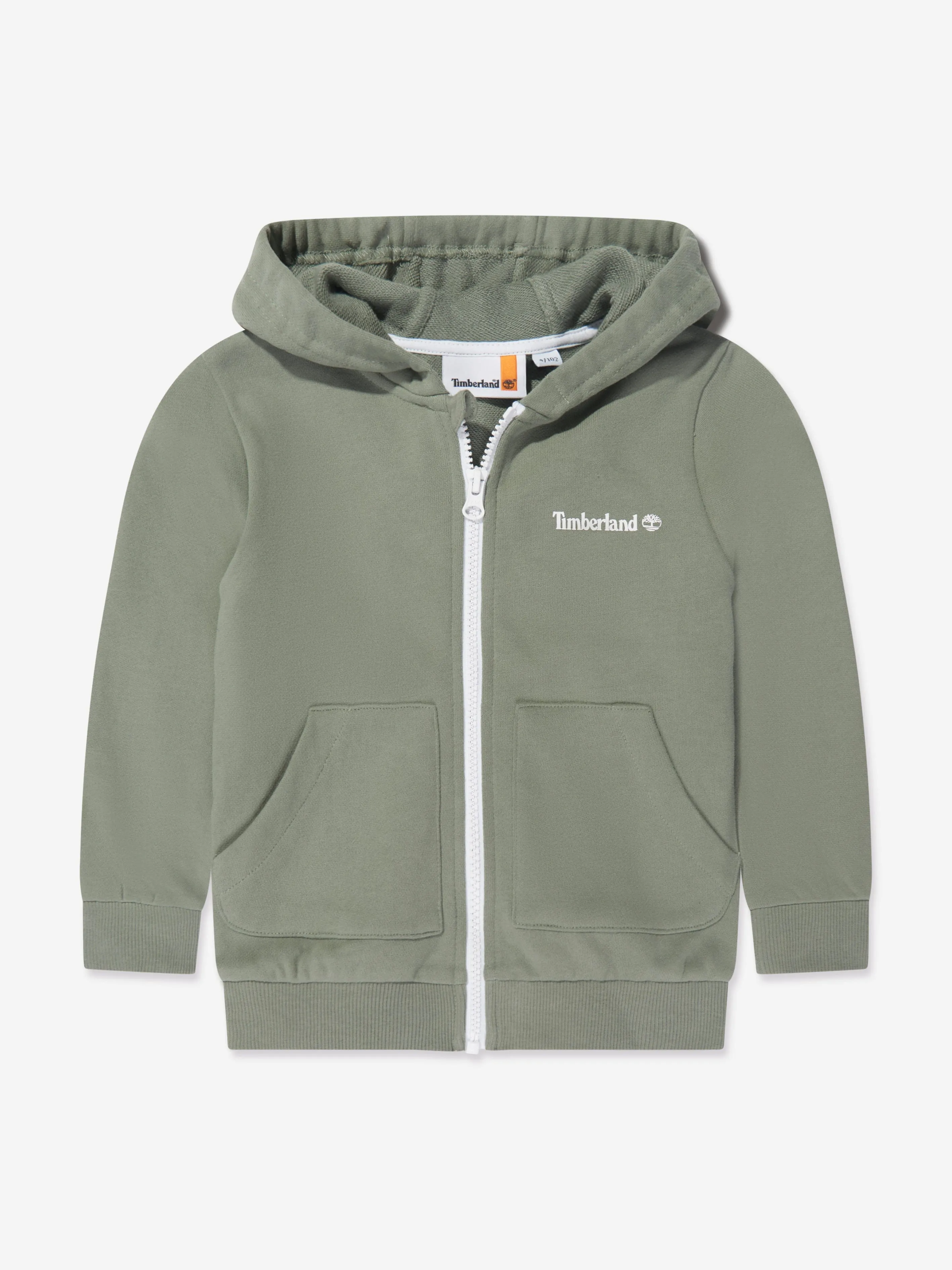 Timberland Boys Zip Up Hoodie in Green