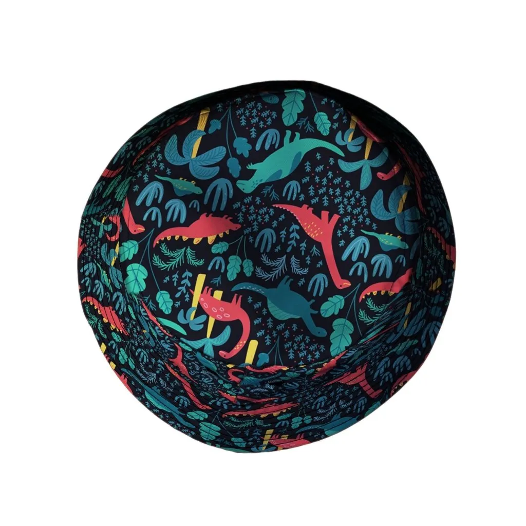 Tropical Dinosaur Green Aloha Bucket Hat