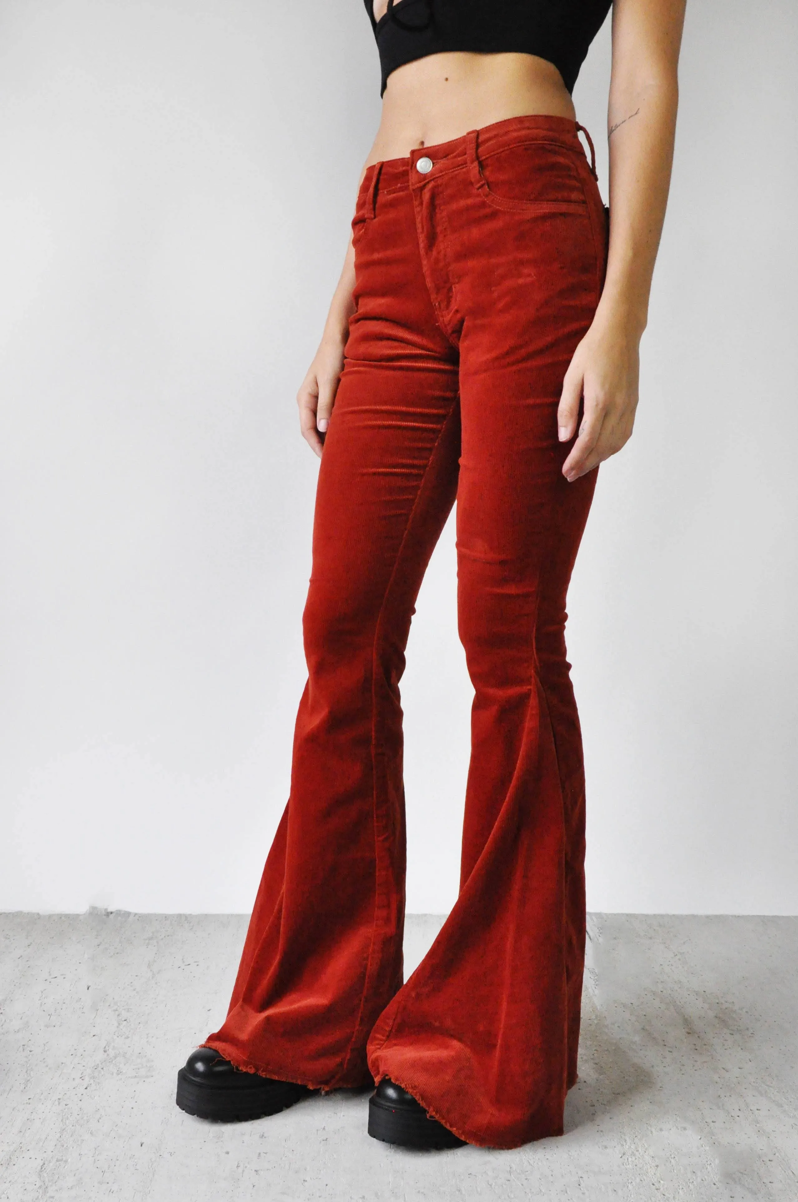 Walk With Me Flare Pants - Rust [Last Small]