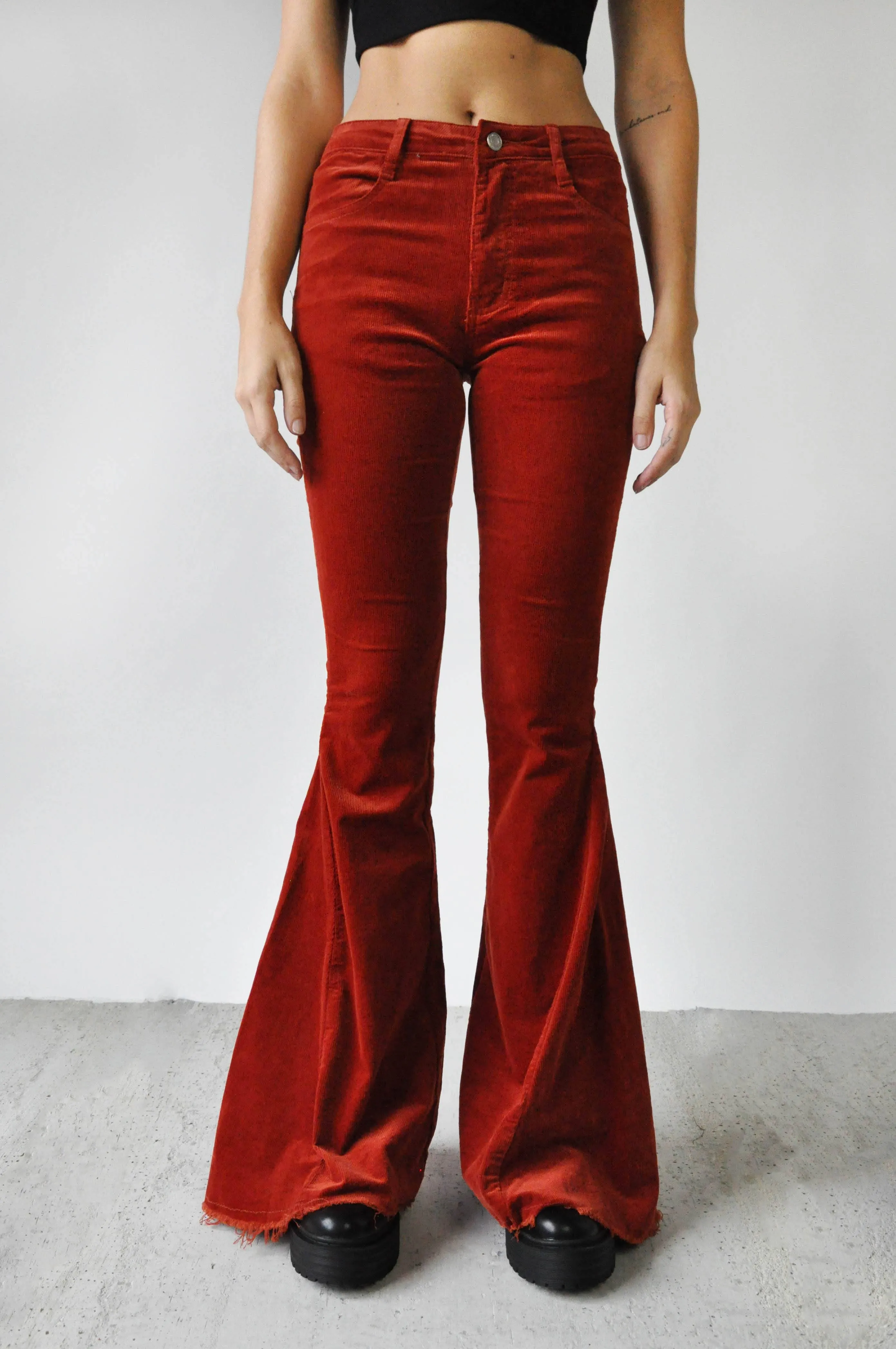Walk With Me Flare Pants - Rust [Last Small]